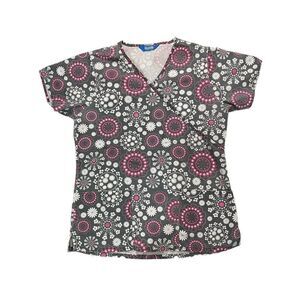 Scrub wear floral  print scrub top